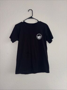 Triple Crown of Surfing Hawaii Vans Black T-Shirt with White Logo Print